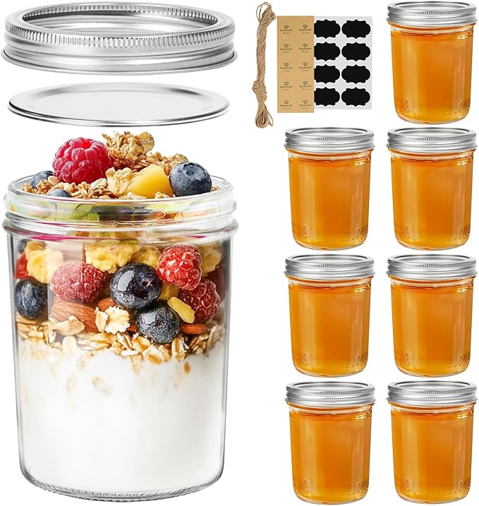 ComSaf Wide Mouth Mason Jars 16oz by ComSaf