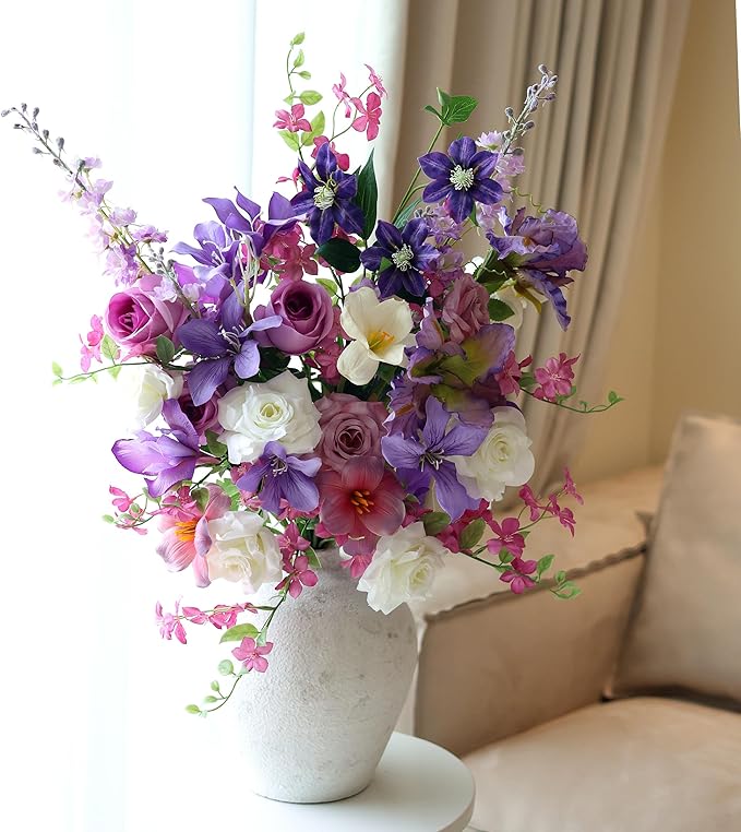 Artificial Flowers Bouquets for Bridal Wedding Home Decor Fake Floral by Unknown