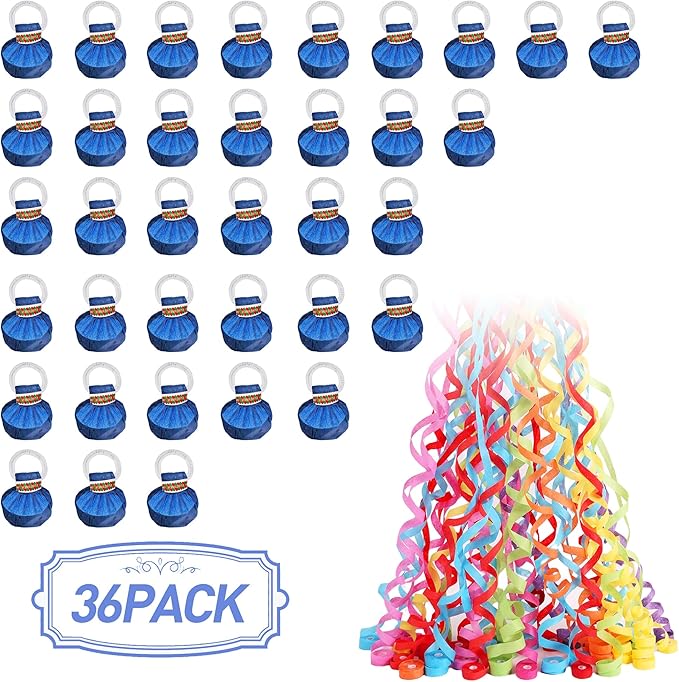 No Mess Streamers Poppers, School Opening, Graduation, Retirement Party - Image 5