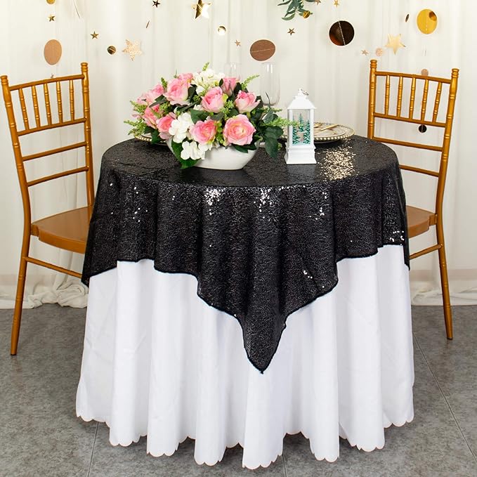 ShinyBeauty Sequin Tablecloth Table Linen Table Cover Table Overlays by ShinyBeauty