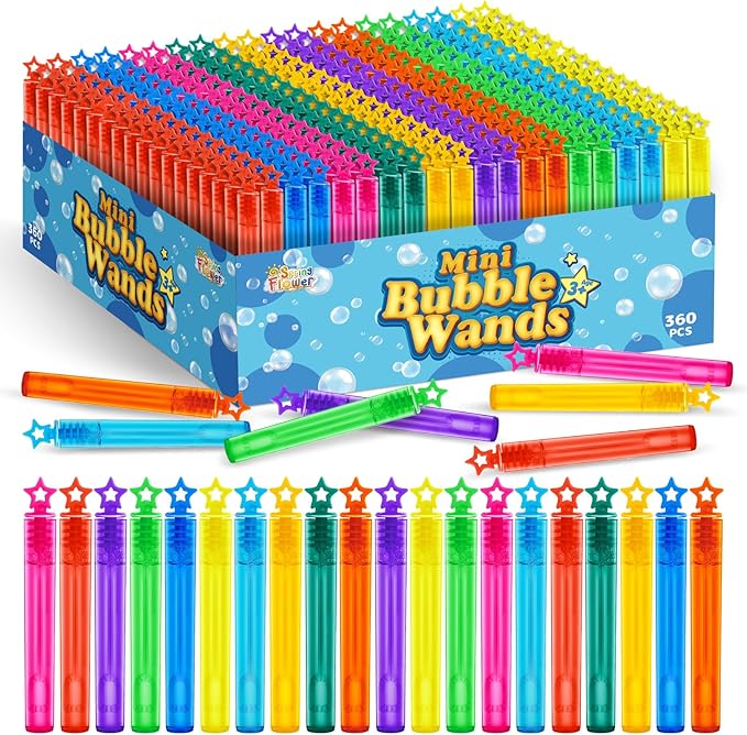 360 Pieces Mini Bubble Wands, Party Favors Assortment Toys by SpringFlower