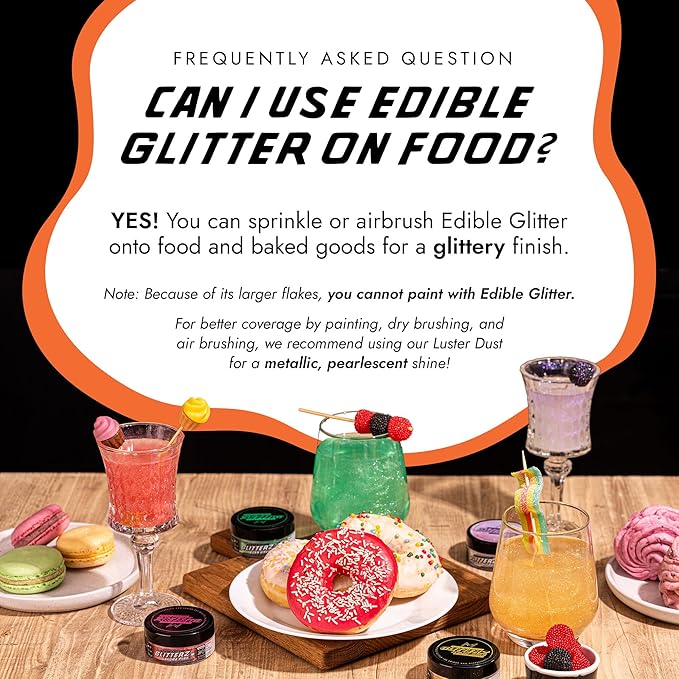 MONÉGASQUE Orange Edible Glitter - Image 4