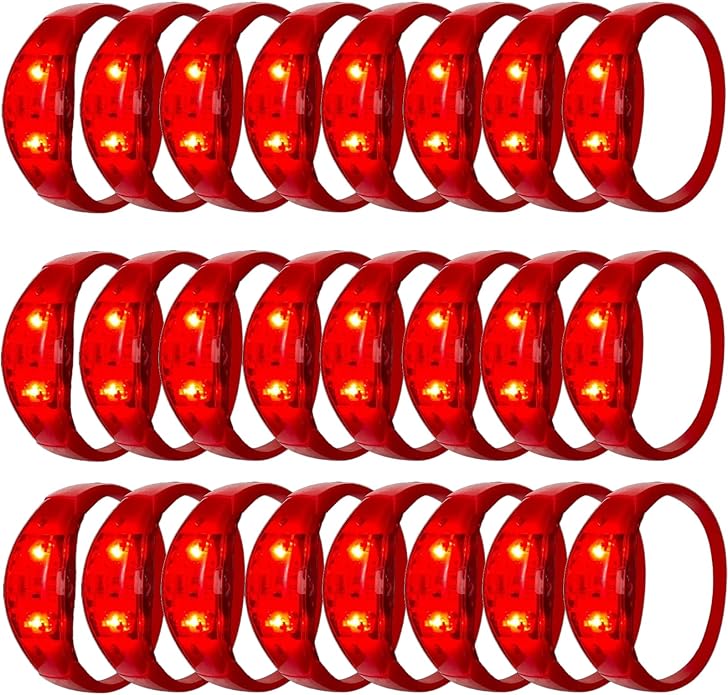 100 Pcs LED Bracelets Sound Activated by Dhseinat