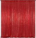 Poise3EHome Red Sequin Backdrop, 8FT x 10FT Sequin Photography Backdrop Curtain by Poise3EHome