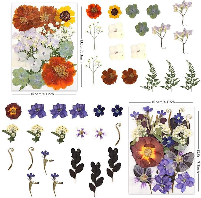 80P Vintage Pastel Dried Flowers - Image 2