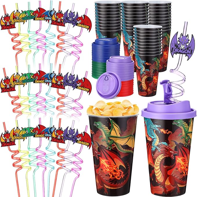 Yungyan 16 Sets Dragon Party Favors Goodie Cups by Yungyan