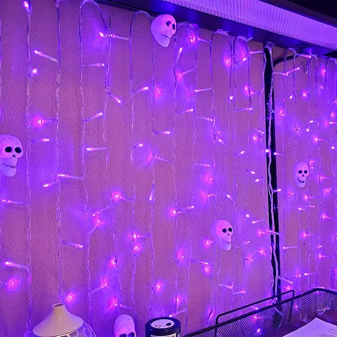 YEGUO 165ft 500 LED Halloween Lights Outdoor Waterproof, 8 Modes Clear Wire - Image 3
