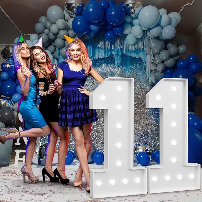 imprsv Marquee Numbers Large 11th-Birthday Decorations: 4ft Light Up Number - Image 6