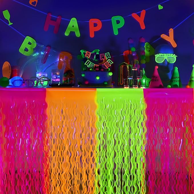 Mega-L Glow in The Dark Party Supplies, 2 Pack Neon Party Decorations - Image 3