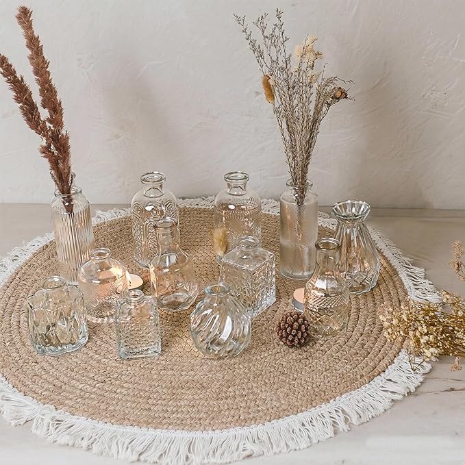 Glass Bud Vase Set of 12 Pcs Small Minimalist Vases - Image 6