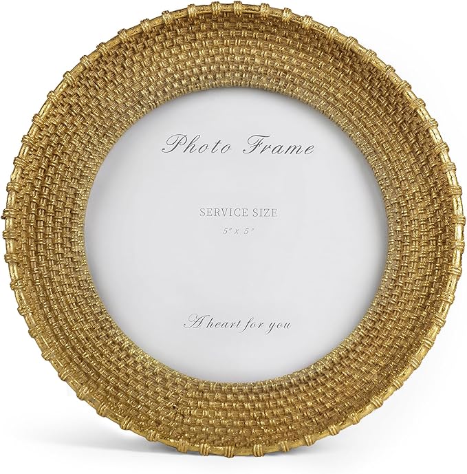 Cuspin Vintage Gold 5x5 Picture Frame, Retro Design Home Decor by Cuspin