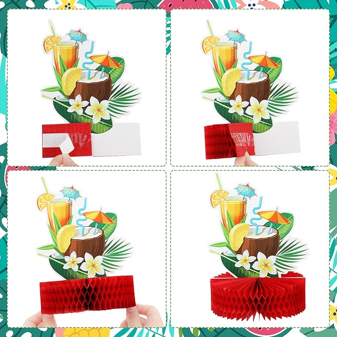 Waydress 9 Pcs Hawaiian Luau Party Decorations Margaritaville Tropical - Image 3