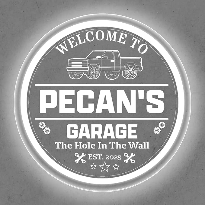 Custom Pickup Truck LED Sign – Personalized Color Changing Acrylic Wall Decor - Image 2