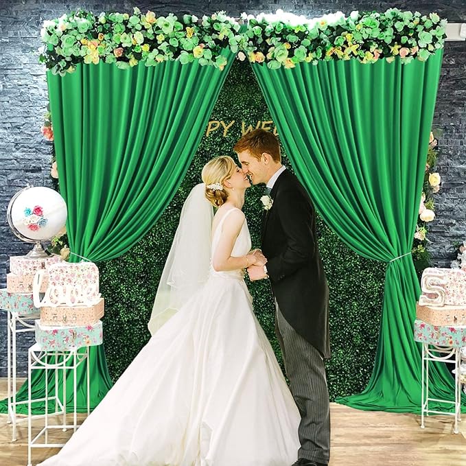 10 x 7 Feet Green Backdrop Curtain - Image 3