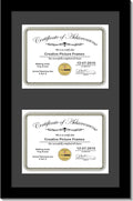 Creative Picture Frames 10X16Bk-B Black Vertical Double Diploma Frame by CreativePictureFrames