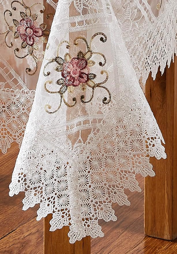 Warm Home Designs 36 Inch Round Tablecloth. Use Small White Tablecloth as - Image 3