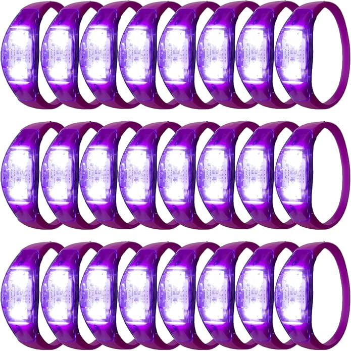 100 Pcs LED Bracelets Sound Activated by Dhseinat