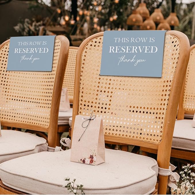 Reserved Seating Chair Signs, This Row Is Reserved Pew Cloths Seating - Image 5