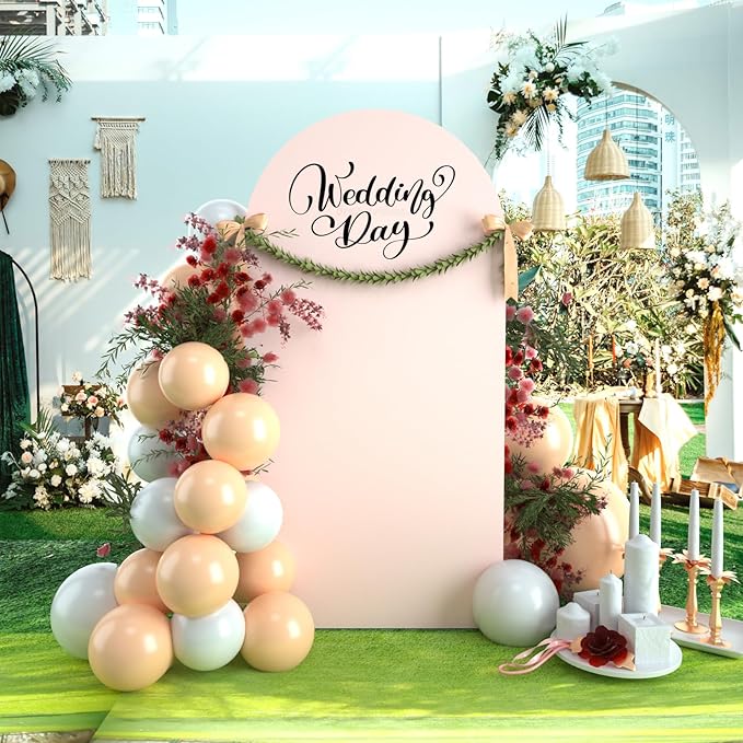 bricia Wedding Arch Backdrop Stand Cover, 7.2FT Double Sided Stretchy Arch - Image 5