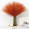 Orange Pampas Grass Decor 30 Pcs 21.7 Inch Faux Pampas Grass Bulk Artificial by Unknown