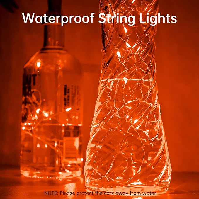Aluan Orange Halloween Lights Wine Bottle Lights - Image 5