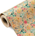 WRAPAHOLIC 30 Inch Jumbo Kraft Floral Wrapping Paper Roll by WRAPAHOLIC