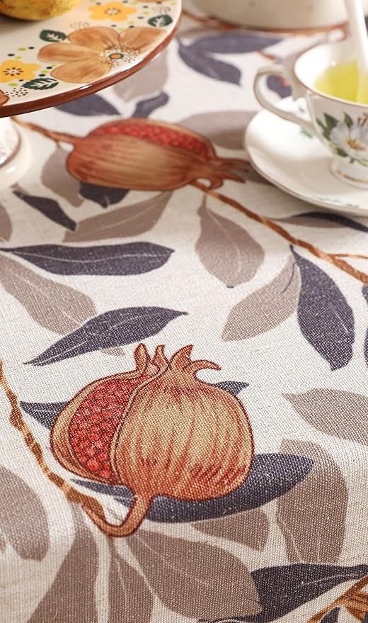 patdrea Designer Vintage SaddleBrown Linen Table Runner 71 Inch Long, - Image 4