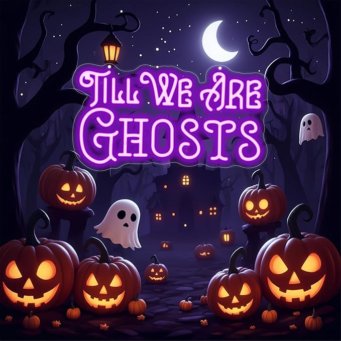 Til We Are Ghosts Neon Sign Halloween Party LED Neon Light Home Decor Gothic - Image 2
