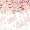 300pcs Rose Gold Happy Birthday Confetti by Unknown