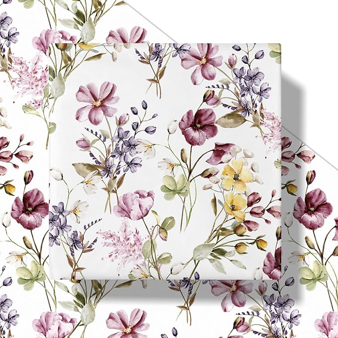 RUSPEPA Floral Wrapping Paper Roll Women Girls, Mini Roll, Watercolor Wild - Image 2