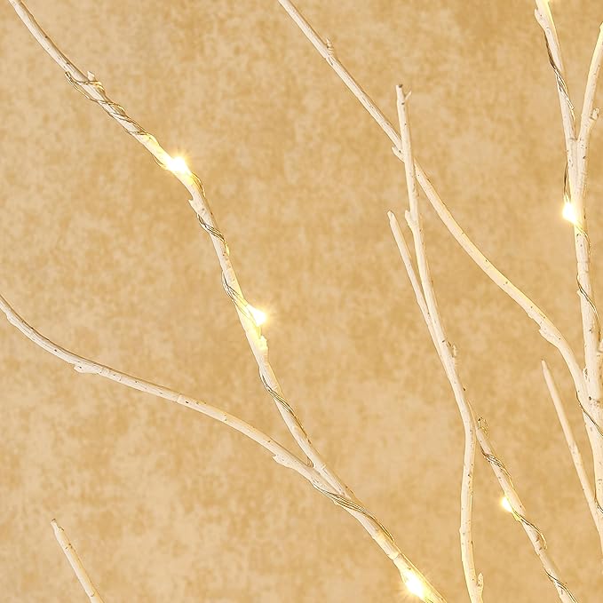 Fudios Lighted Branches Plug in 32IN 200 LED Mantle Winter Decor - Image 7