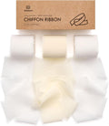 Vitalizart White Handmade Chiffon Silk Ribbon Fringe 1.5" x 21 Yd Frayed Edges by Vitalizart