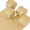 PartyWoo Crepe Paper Streamers 4 Rolls 328ft, Pack of Crepe Paper Pearl Gold by PartyWoo