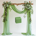 Wedding Arch Draping Fabric 6 Panels 28.7" x 20FT Sage Green Sheer Chiffon by Xiomot