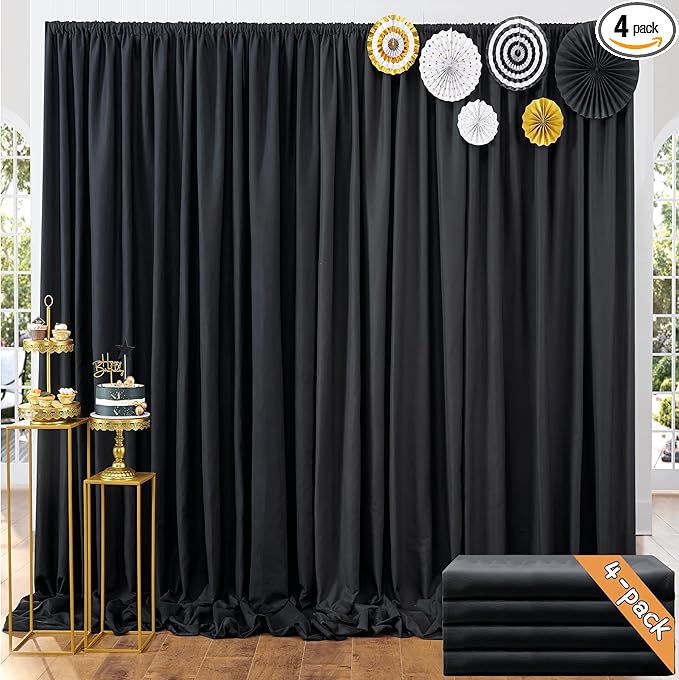 20ft x 10ft Thick Champagne Backdrop Curtains by ENJOYYOURPARTY