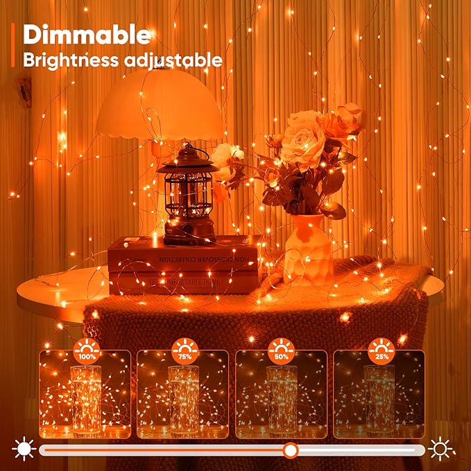 2 Pack 65.6 Ft. Battery Operated Outdoor String Lights - Image 7