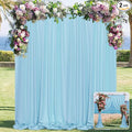 MYSKY HOME 10ft x 8ft Light Blue Backdrop Curtains by MYSKYHOME