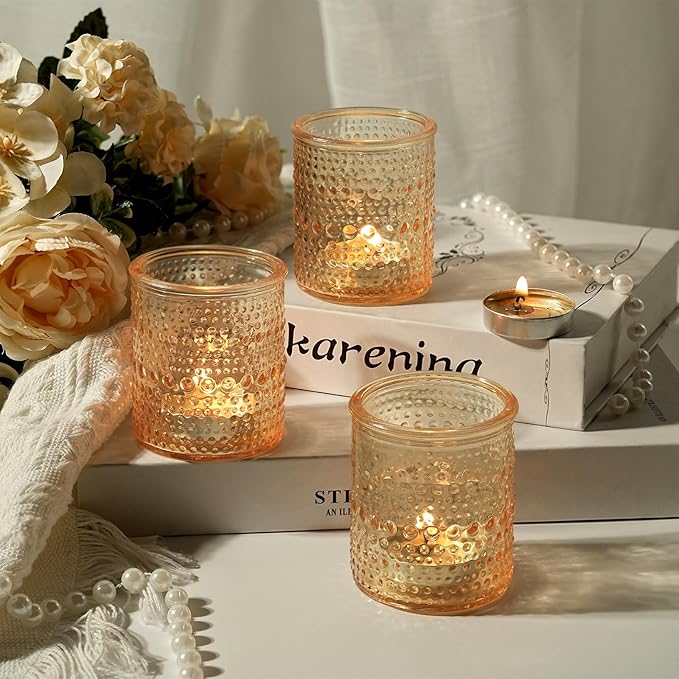 36ps Gold Votive Candle Holders, Tea Light Candle Holder Glass - Image 7