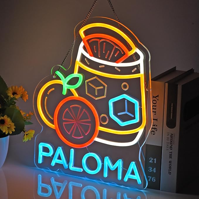 CNBEYOUNG Paloma Neon Sign, Neon Lights Hanging Wall Art Decoration - Image 7