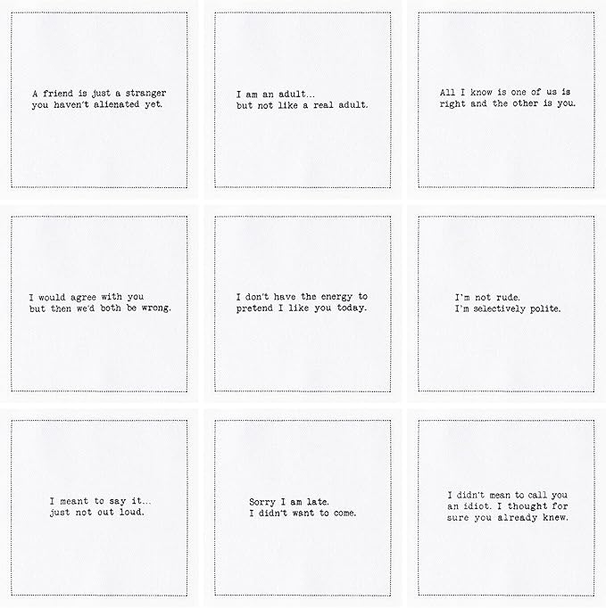 Five Star Napkins Subversive Quotes Cotton Cocktail Napkins, Beverage Napkin - Image 3