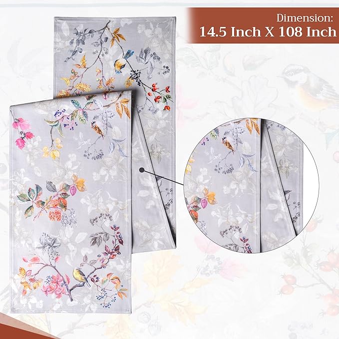 Maison d' Hermine Table Runner 100% Cotton Double Layer Table Runners 108 - Image 4