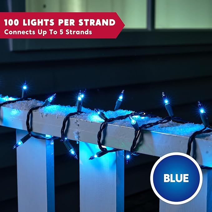Joiedomi Blue Christmas String Lights, 200 44.6FT Christmas Fairy Tree Lights - Image 3