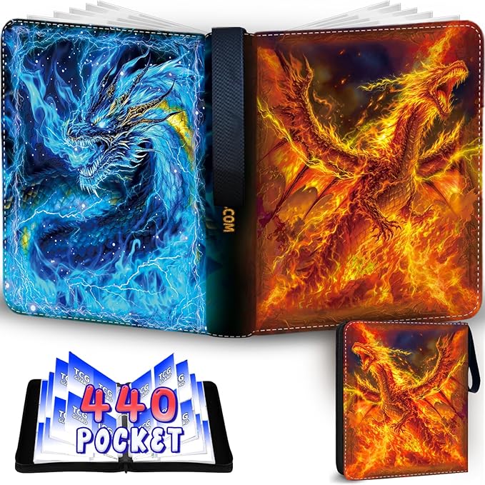 440 Card Binder 4 Pocket, 3-Ring Trading Card Binder by Unknown