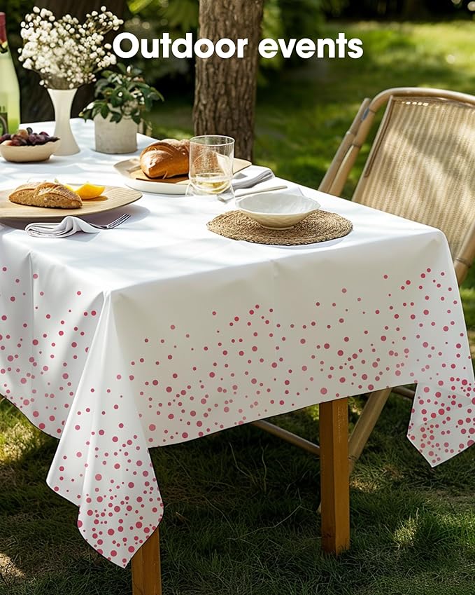 Pureegg Plastic Table Cloth Disposable 10 Pack, 54 x 108 Inch Table Cloths - Image 7