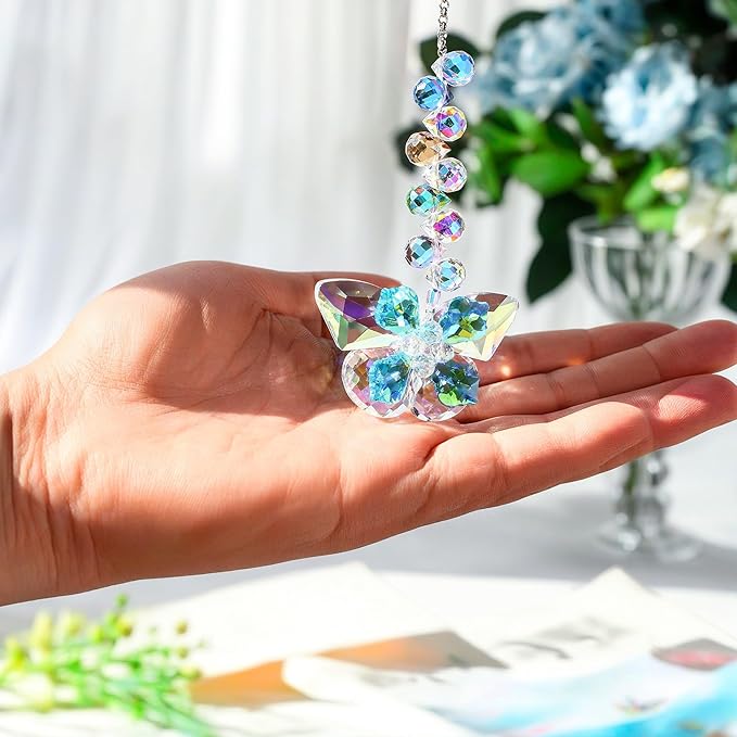 HDCRYSTALGIFTS 4pcs Crystal Butterfly Suncatchers - Image 8