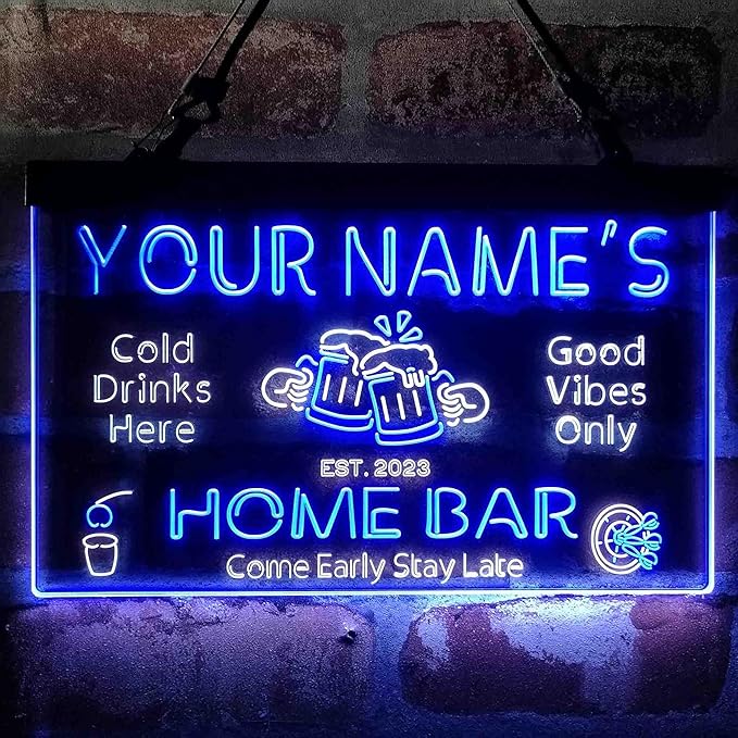 ADVPRO Personalized Your Name Custom Home Bar Beer Established Year Dual Color - Image 2