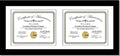 Creative Picture Frames 10X24Bk-W Black Horizontal Double Diploma Frame by CreativePictureFrames