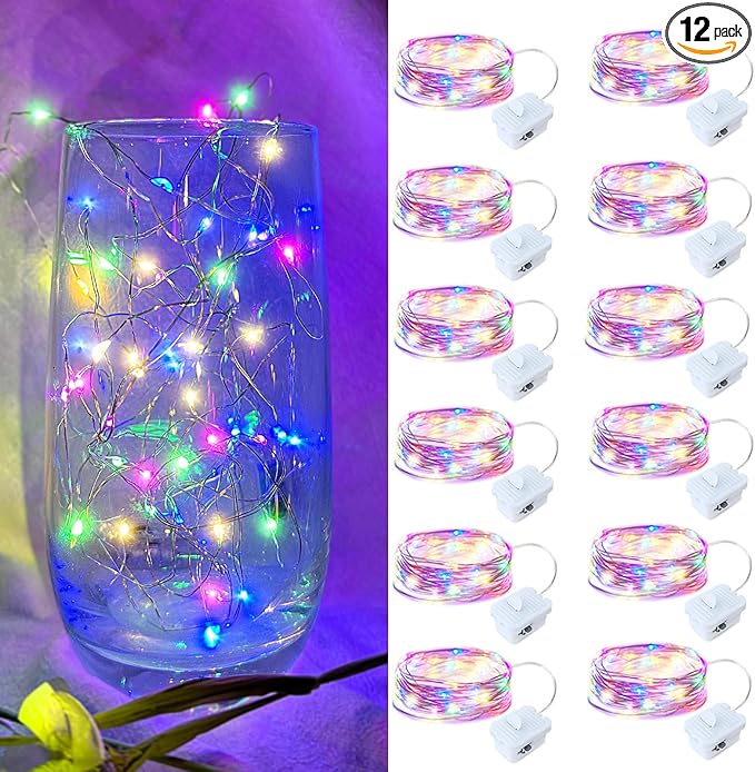 12 Pack Led Fairy Lights by Yooumoga