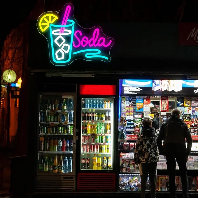 Soda Neon Sign for Wall Decor Dimmable Soda Pop Neon Light for Man Cave LED - Image 4