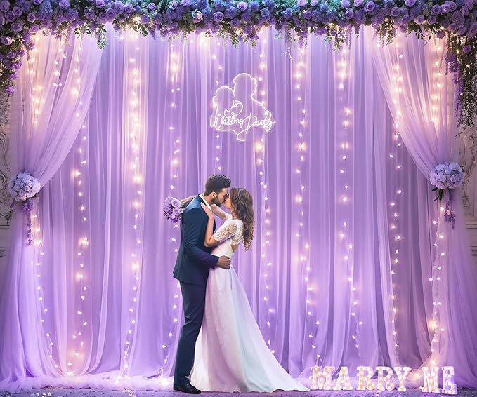 Lavender Tulle Backdrop Curtain - Image 4